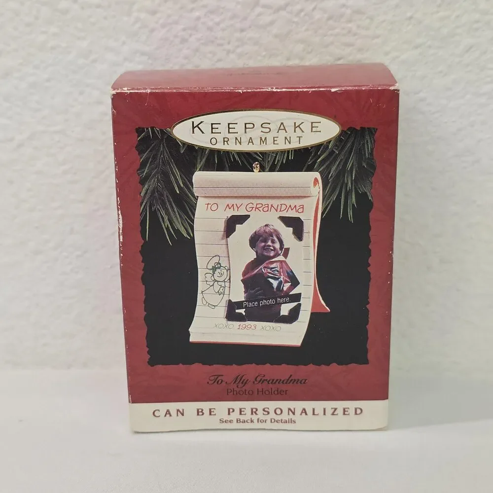 Collectible Vintage Hallmark Keepsake Ornament To My Grandma Photo Holder 1993
